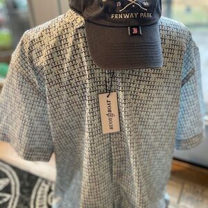 NEW Buoy Boat anchor Men’s white Short-Sleeve Shirt button up